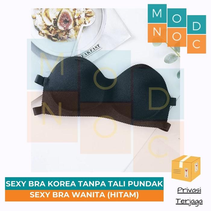 Gambar Sexy Bra Tanpa Tali Pundak / Tali Transparant Gaya Korea BH Wanita - Hitam dari Modnoc Store undefined Tokopedia