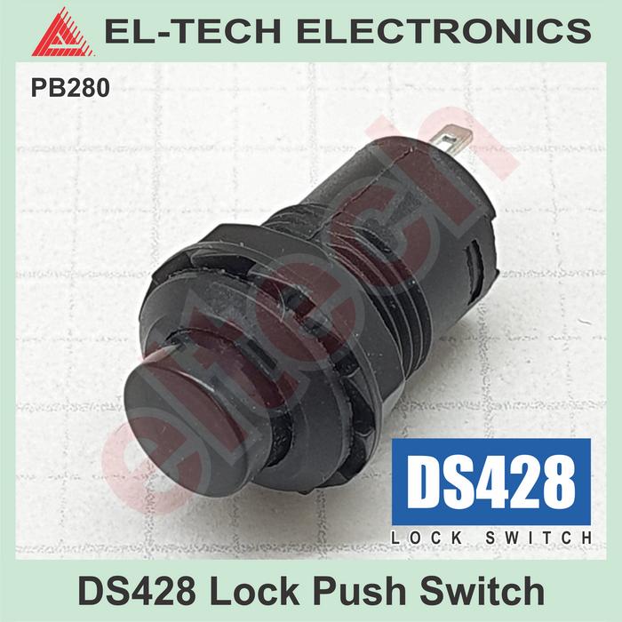 Gambar DS428 Switch Saklar Tombol Button Tekan Push ON / OFF Self Lock - Hitam dari ELTECH online undefined Tokopedia