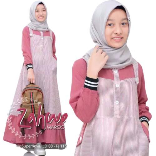 Gambar Gamis Anak Perempuan 10 tahun 11 tahun 12 tahun 13 tahun Baju Anak - Pink M dari ambirul undefined Tokopedia