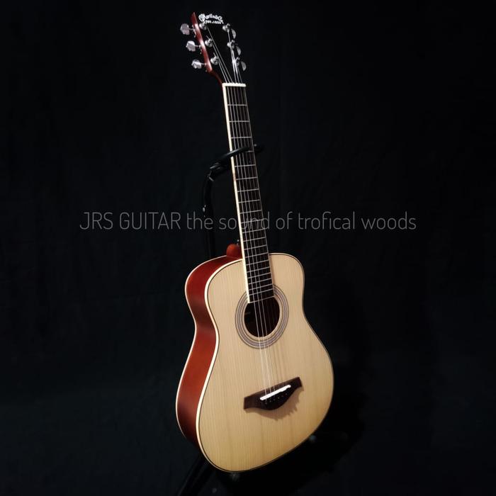 Gambar GITAR AKUSTIK UKURAN 3/4 MODEL MARTIN SUDAH TANAM BESI - Natural Akustik, Tanpa Tas dari Jr.Sanjaya undefined Tokopedia