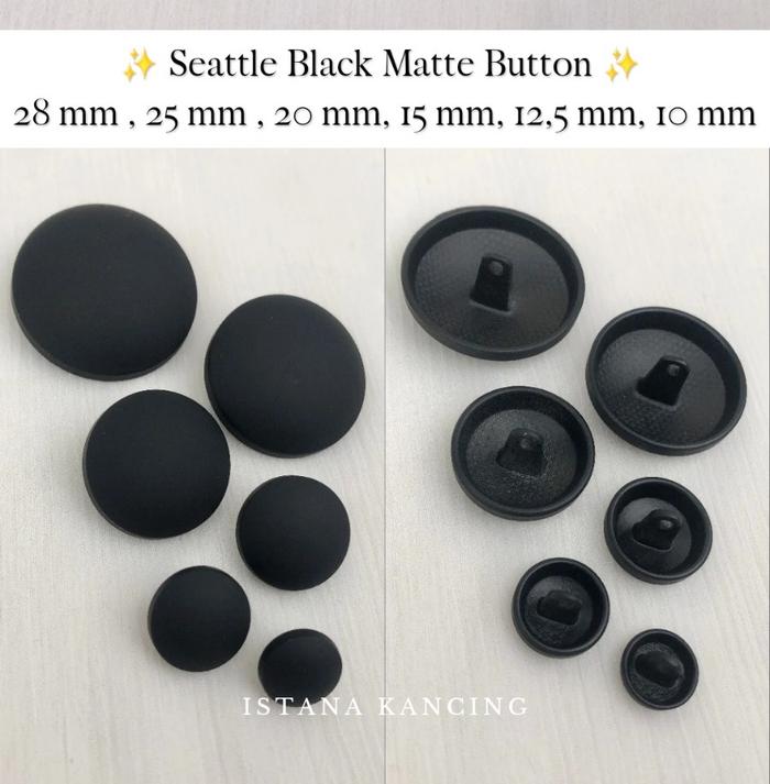 Gambar Kancing Metal Premium Kancing Jamur Seattle Fancy Button Besi Logam - Black, 10mm dari Istana Kancing undefined Tokopedia