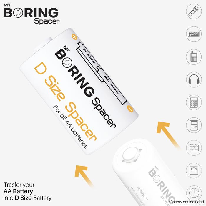 Gambar EBL D Size Spacers for Alkaline Ni-CD Ni-MH AA Rechargeable Batteries - MY BORING dari Powerextra Indonesia undefined Tokopedia