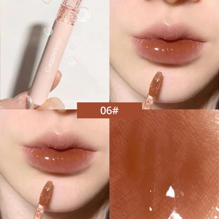 Gambar CAPPUVINI GLASS LipGloss Korean Lip Gloss Water LipGloss Mirror Lips - 06 CARAMELLO dari Urban Collectionsss undefined Tokopedia