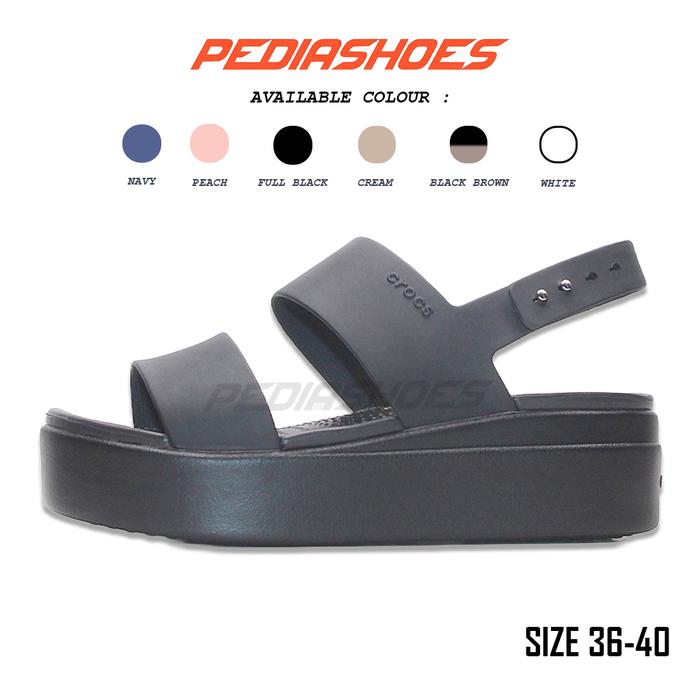 Gambar Crocs Brooklyn Wedges Sandal Wanita Original Grosir Reseller - Hitam, w5 dari Pediashoes undefined Tokopedia