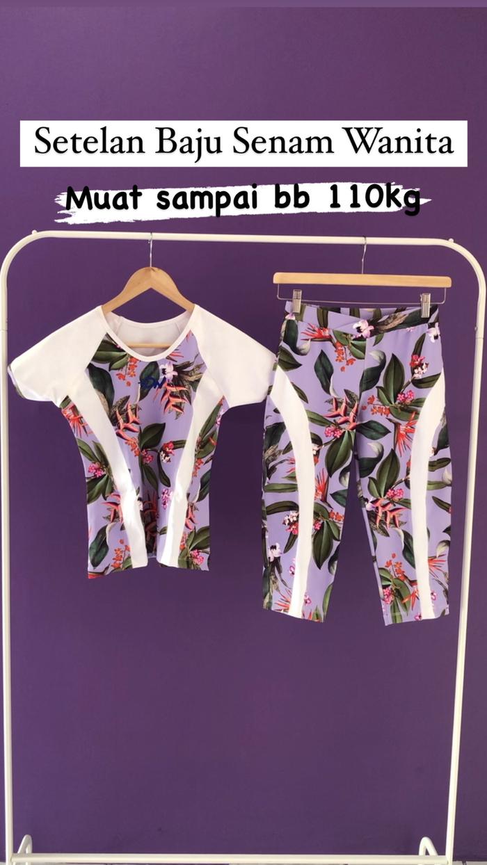 Gambar stelan olahraga wanita biru - bunga, M dari DN Sportswear Official undefined Tokopedia