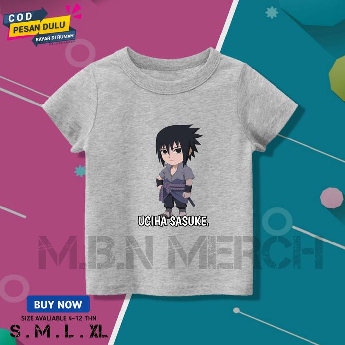 Gambar Baju kaos lucu anak anak kekinian uciha sasuke - topi mikihat, L dari MBN APPAREL undefined 4 Tokopedia