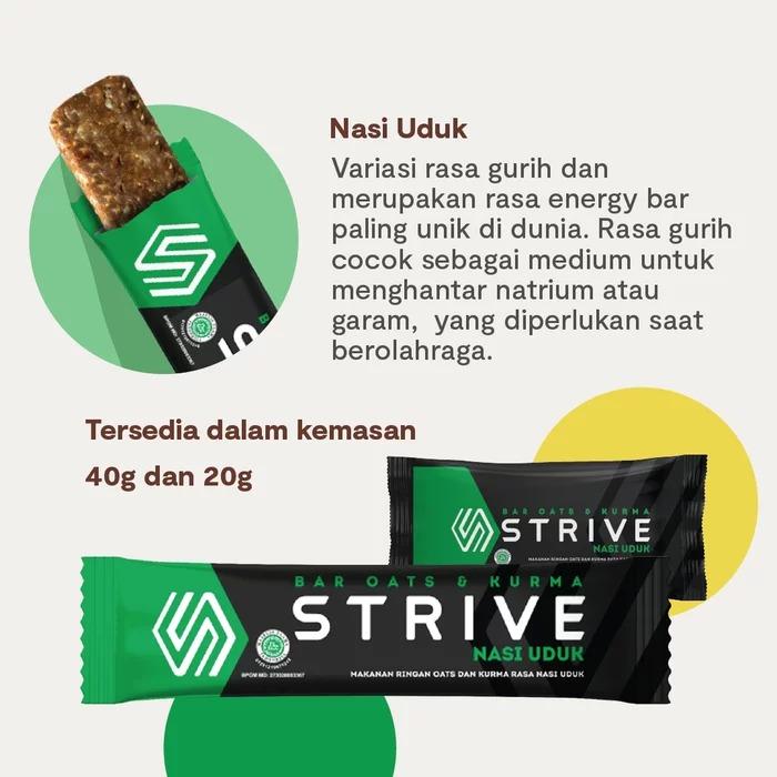 Gambar Strive Energy Bar 40g - Suplemen Olahraga BPOM Halal - Nasi Uduk dari MC BIKES undefined Tokopedia