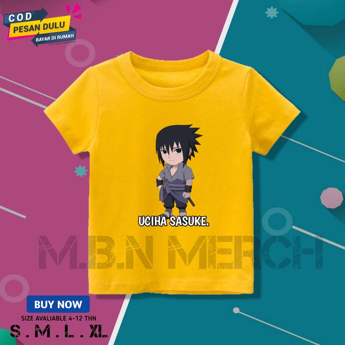 Gambar Baju kaos lucu anak anak kekinian uciha sasuke - topi mikihat, L dari MBN APPAREL undefined 5 Tokopedia
