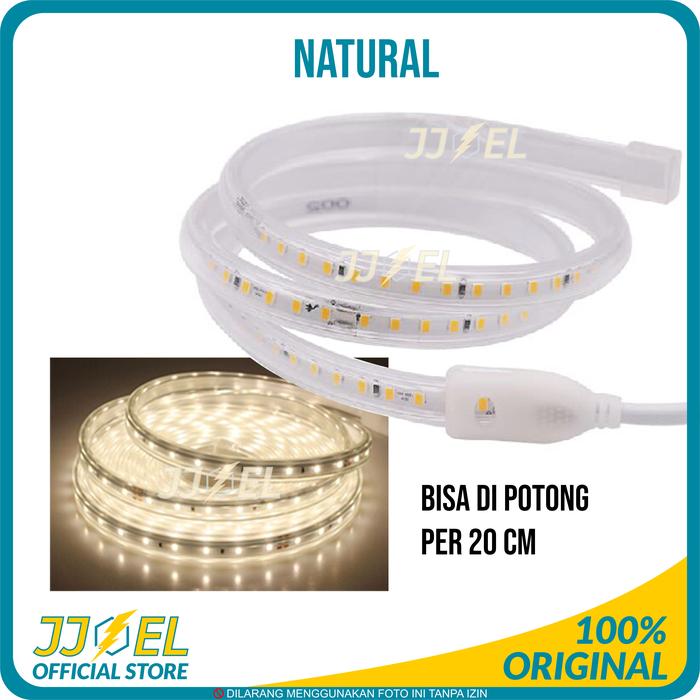 Gambar Paket Lampu LED Strip 1-10 Meter 220V Premium Tipe 2 Potong Per 20 cm - Natural, 8 Meter dari JJEL Official undefined Tokopedia