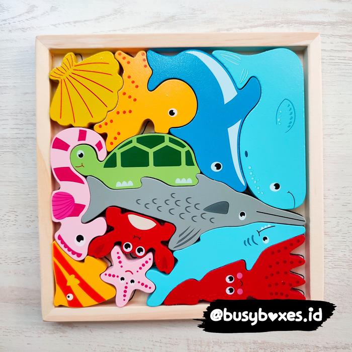 Gambar [busyboxes.id] puzzle Animals Farm - Hewan Peternakan mainan edukasi - dino dari busyboxes undefined 5 Tokopedia
