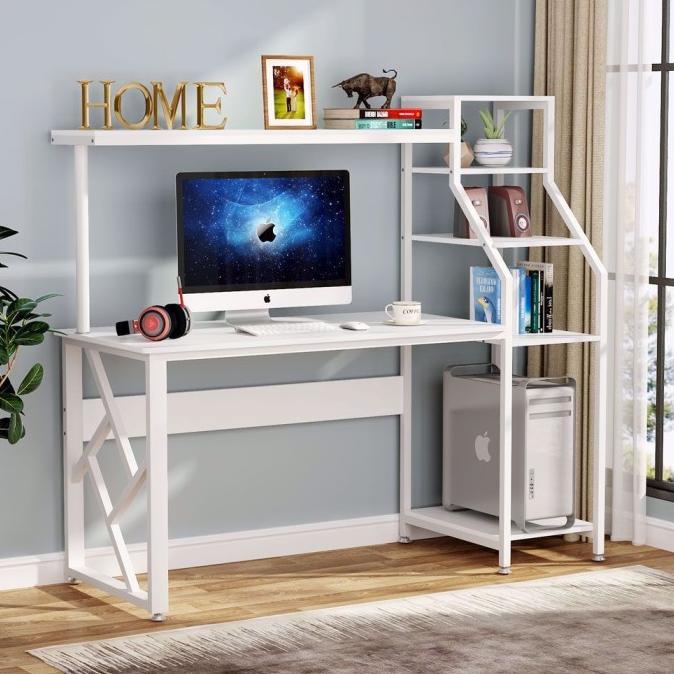 Gambar Meja Komputer Meja Gaming Meja Kerja Minimalis Meja Laptop - Putih dari Donny Setiayanto undefined Tokopedia