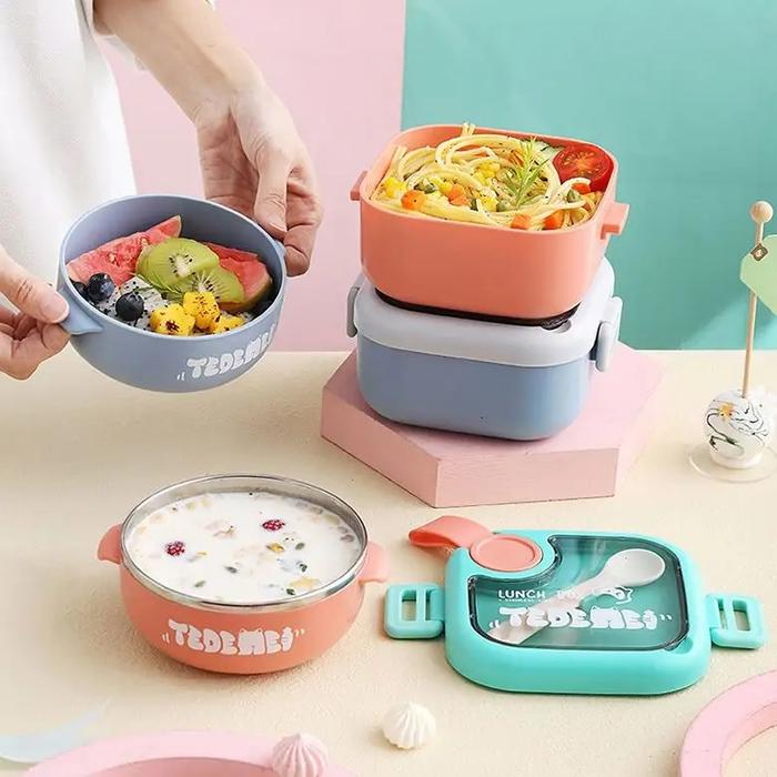 Gambar Kotak Makan Bento Friendly Lunch Box TEDEMEI 750ml - RandomNonStainl dari SALAPAN GROSIR undefined Tokopedia