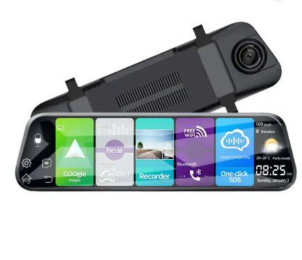 Gambar EGO Mirror Dashcam ADAS GPS Wifi BT Dash Car Cam Mobil Spion Kamera - V10 (10Inchi), Grnsi 6Bln No4G dari EC Store Jakarta undefined Tokopedia