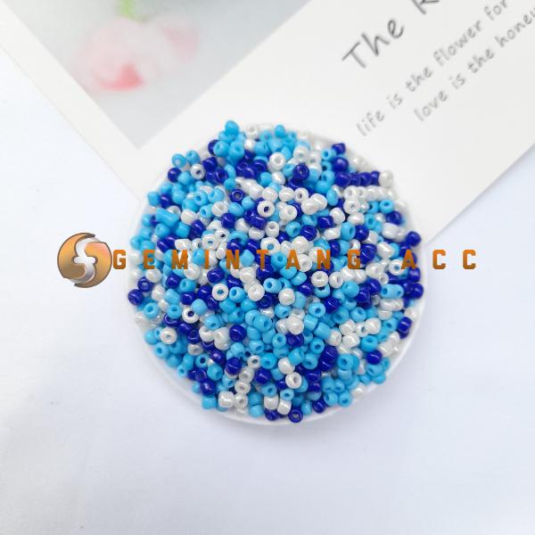 Gambar Mote Manik Pasir 8/o (3mm) Payet Pasir Bahan Kerajinan DIY - Mix Blue dari GemintangtanjungAcc undefined Tokopedia