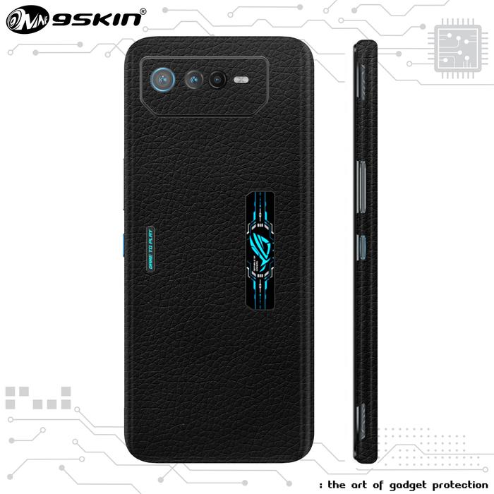 Gambar 9Skin Premium Skin ROG Phone 6 Pro - 3M Leather/Wood Texture - Black Leather, Back Only dari 9SKIN Premium undefined Tokopedia