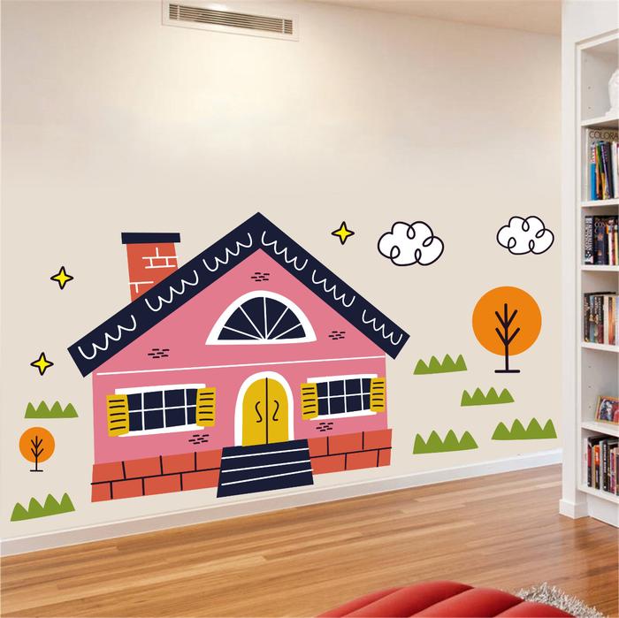 Gambar Wallsticker - Stiker Dinding Tema Rumah / Dekorasi Anak - Motif 2, 100x120cm dari Pusat Wallsticker undefined Tokopedia