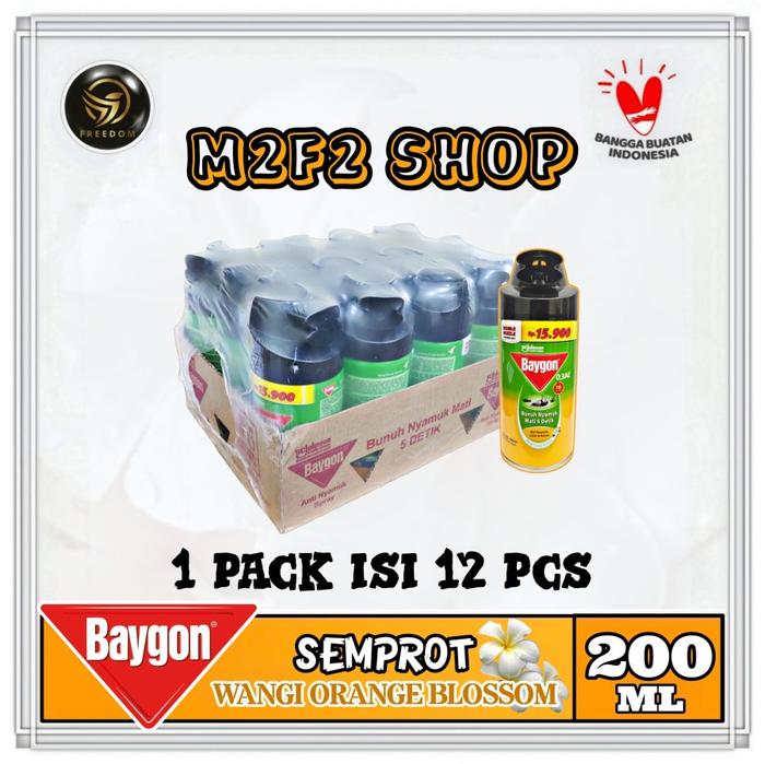 Gambar Baygon Aerosol Semprot Orange Blossom - 200 ml - Karton dari M2F2 Shop - Paseban undefined Tokopedia