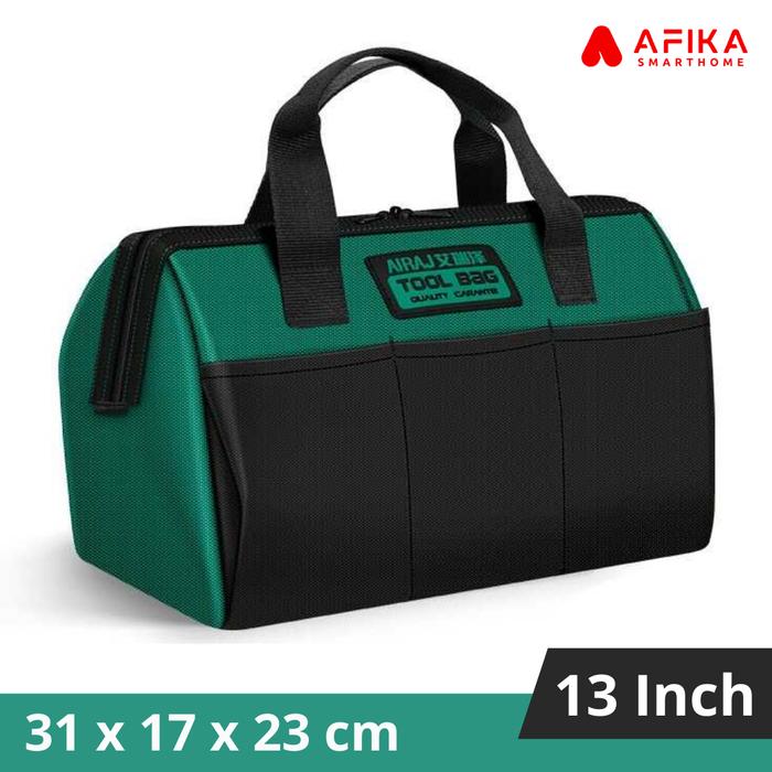 Gambar Tas Perkakas 2in1 Kompartemen Luas Anti Jebol Storage Tool Bag - Hijau 13 Inch dari Afika Smarthome undefined Tokopedia