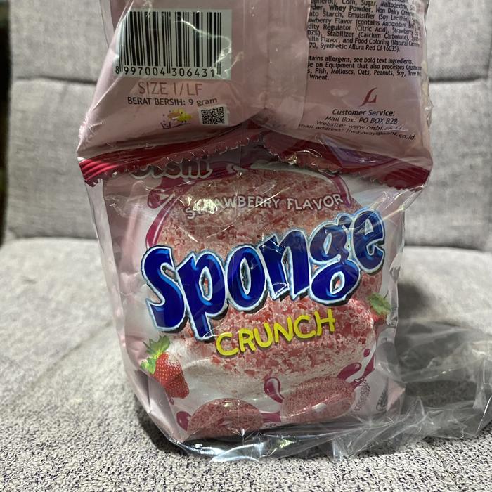 Gambar Oishi Sponge Crunch 20 x 9 gr - Strawberry, 1 pak dari Toko Mega Baru Snack undefined Tokopedia