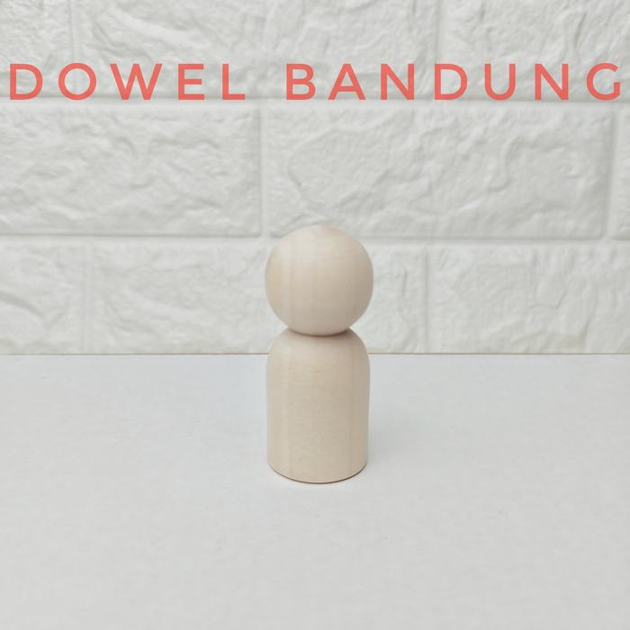 Gambar Wooden Peg Doll Boneka Kayu Mainan Craft - ANAK COWO dari DOWEL BANDUNG undefined Tokopedia
