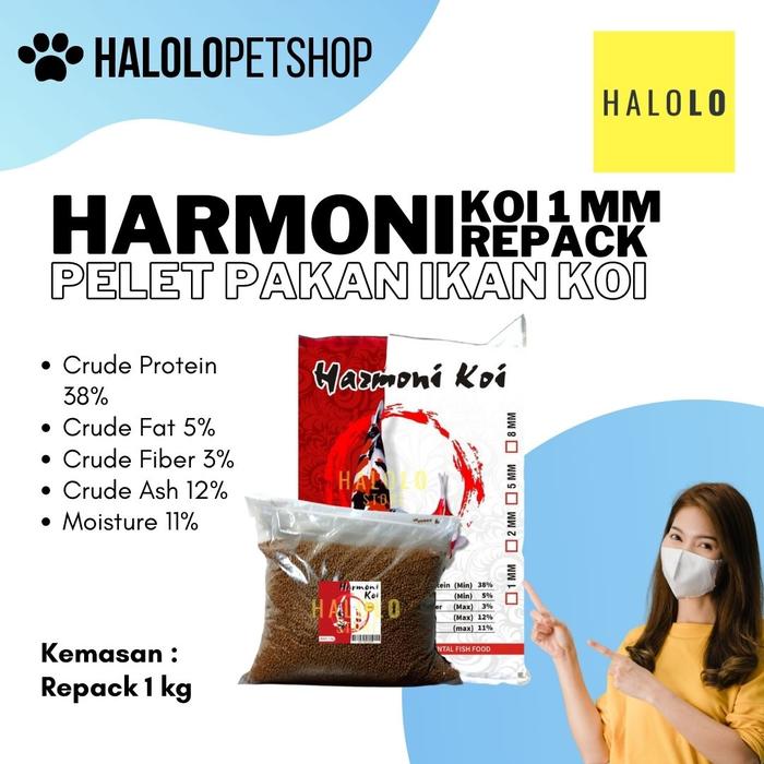 Gambar Pakan Pelet Koi HARMONI KOI 1mm / 2mm / 5mm / 8mm Pertumbuhan 1 Kg - 1 mm dari Halolo Store undefined 4 Tokopedia