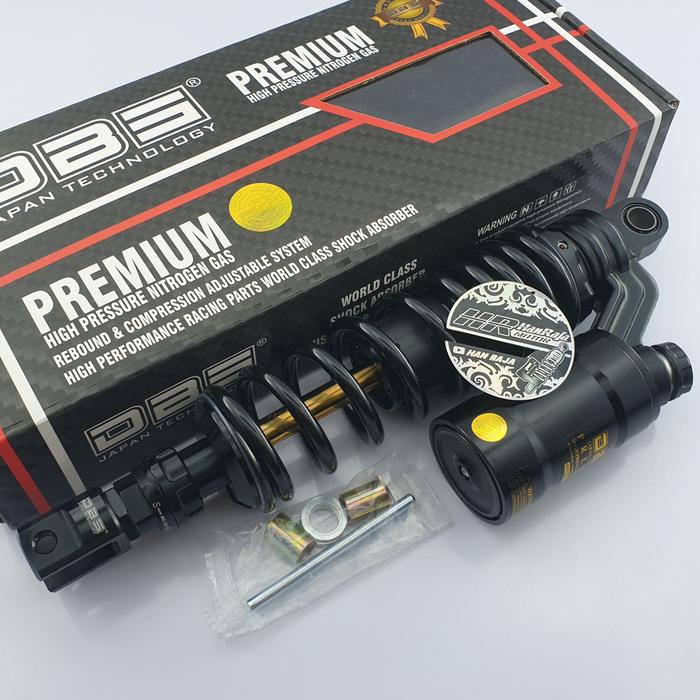 Gambar Shockbreaker DBS 677 PREMIUM 340mm VARIO 160 Klik Rebound Kompresi - FULL BLACK, 340mm dari HANRAJAMOTOR undefined Tokopedia