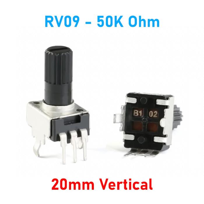Gambar RV09 0932 Potensiometer Analog Potentiometer 10K 20K 50K 100K - 50K Vertical dari Arduino Store undefined Tokopedia