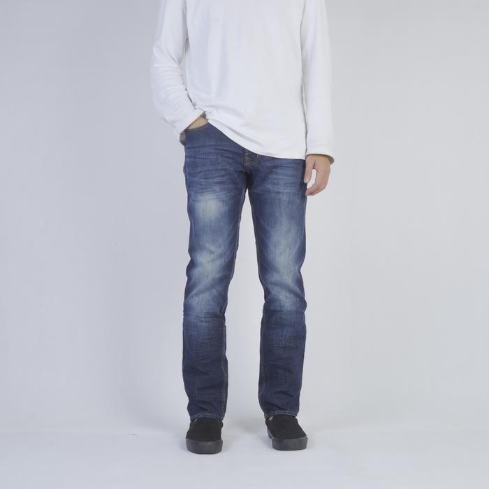 Gambar SUPEREGO - CELANA JEANS PRIA FASHION SLIM FIT BASIC 12OZ SDLC13D - Dark Blue, 28 dari Superego co undefined Tokopedia