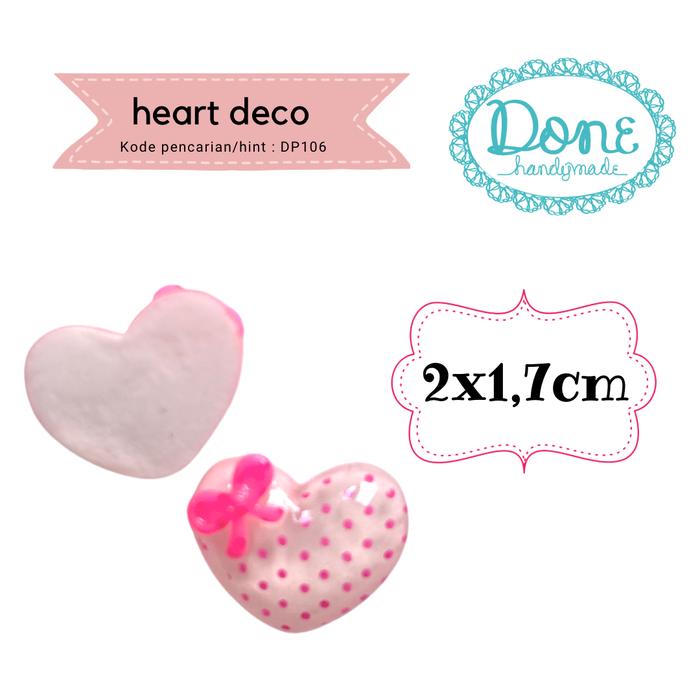 Gambar done handymade deco part love valentine aksesoris tempel DP106 - base putih dari Done Handymade undefined Tokopedia