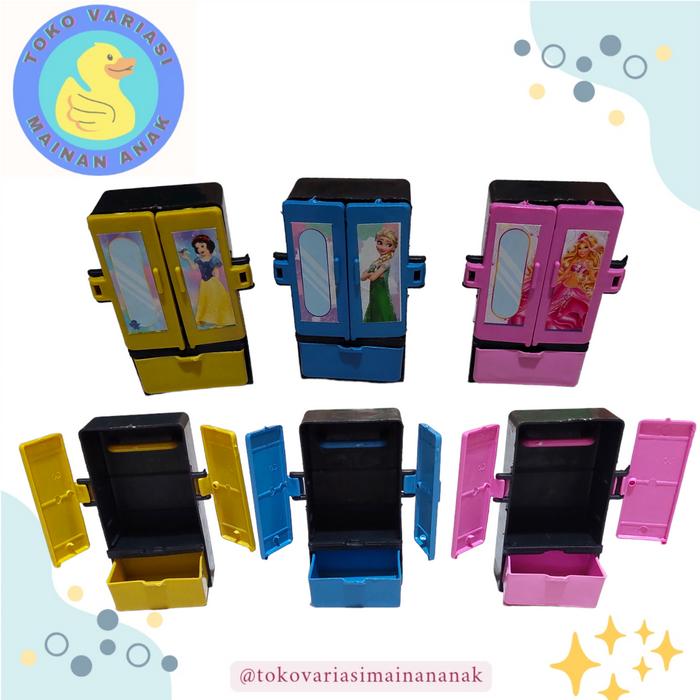 Gambar Mainan Anak Miniatur Kulkas Karakter / Mainan Edukasi Rumah Boneka - LEMARI RANDOM dari TOKO VARIASI MAINAN ANAK undefined Tokopedia