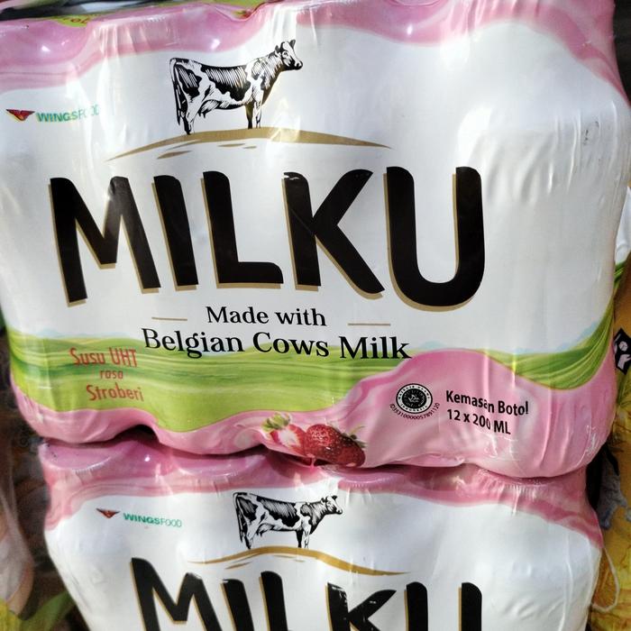 Gambar milku susu uht 200ml - stroberi 12's dari Maza toko kite undefined Tokopedia