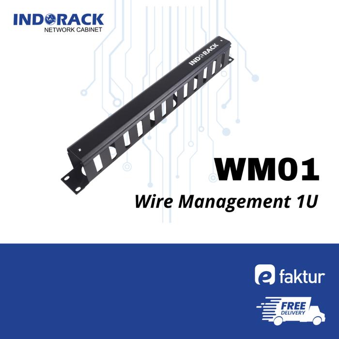 Jual INDORACK Wire Management 1U Accessories Rak Server Wallmount WM01 ...