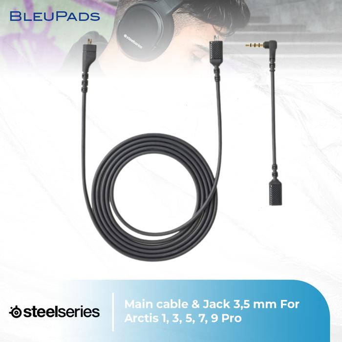 Gambar Kabel Steelseries Arctis Micro USB 8-pin to Jack 3.5mm Aux Main Cable - Main Cable, Arctis5,7,9,Pro dari BleuPads undefined Tokopedia