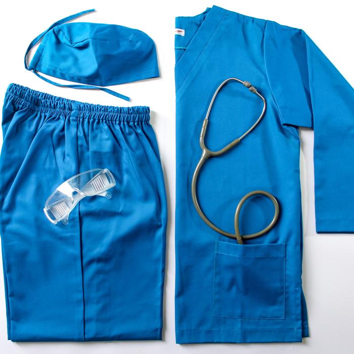 Gambar Baju Jaga/Scrub Medis/Baju Operasi/Baju Oka (PREMIUM - Panjang) - Biru Turkish, M dari Its All Good Semarang undefined Tokopedia