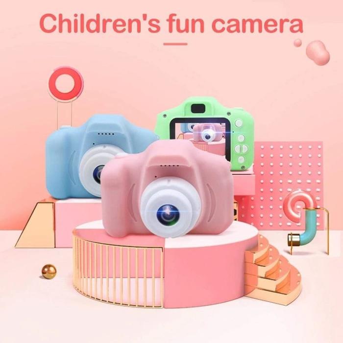 Gambar Kamera Digital Anak HD X2 Kids Camera Mini - Biru Muda dari Bens Kosmetik undefined Tokopedia