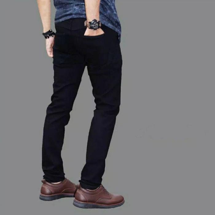 Gambar Celana Jeans Pria Panjang Putih Street/ngaret karet melar molor - Hitam, 22 Skinny dari AL BASHIIR FASHION undefined Tokopedia