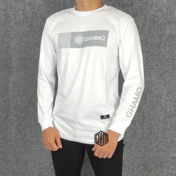Gambar kaos distro panjang / baju lengan panjang cowok terbaru - model 3, M dari Tagageh store undefined Tokopedia