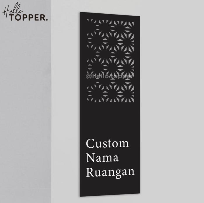 Gambar Custom Tulisan Sign Akrilik Office Nama Ruangan Signage Acrylic - Hitam, 30x10 dari Hello.Topper undefined Tokopedia