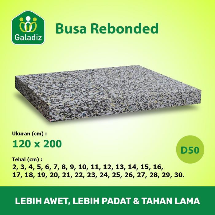 Gambar Busa Rebonded / Rebonded Foam / Matras Density 50 Uk 120 x 200 - 120x200x10 dari Galadiz Tri Tunggal undefined Tokopedia