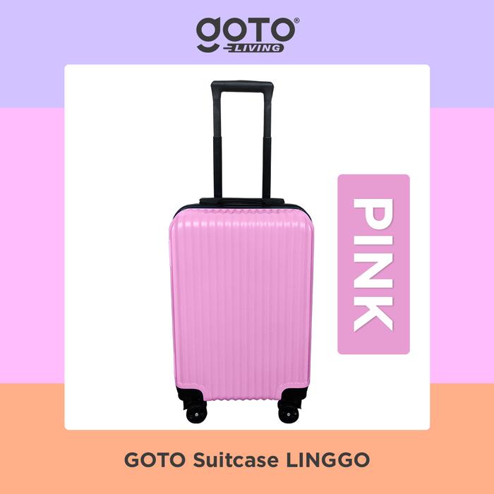 Gambar Goto Linggo Koper Cabin Suitcase Roda 20 24 Inch Kabin Waterproof - PINK, 20IN dari Goto.Indonesia undefined Tokopedia