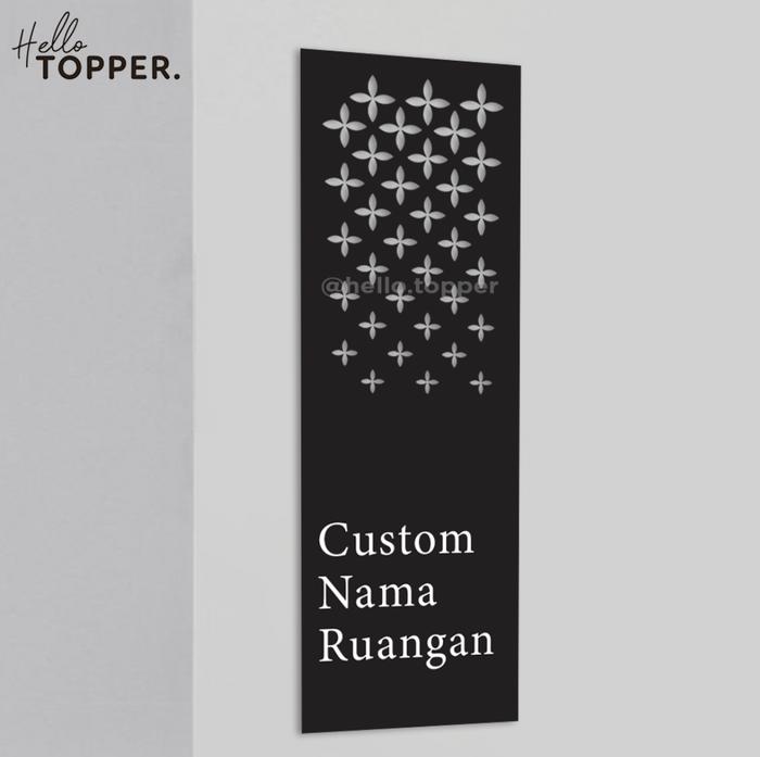 Gambar Custom Tulisan Sign Akrilik Office Ruangan Kantor Door Signage - Hitam, 30x10 dari Hello.Topper undefined Tokopedia