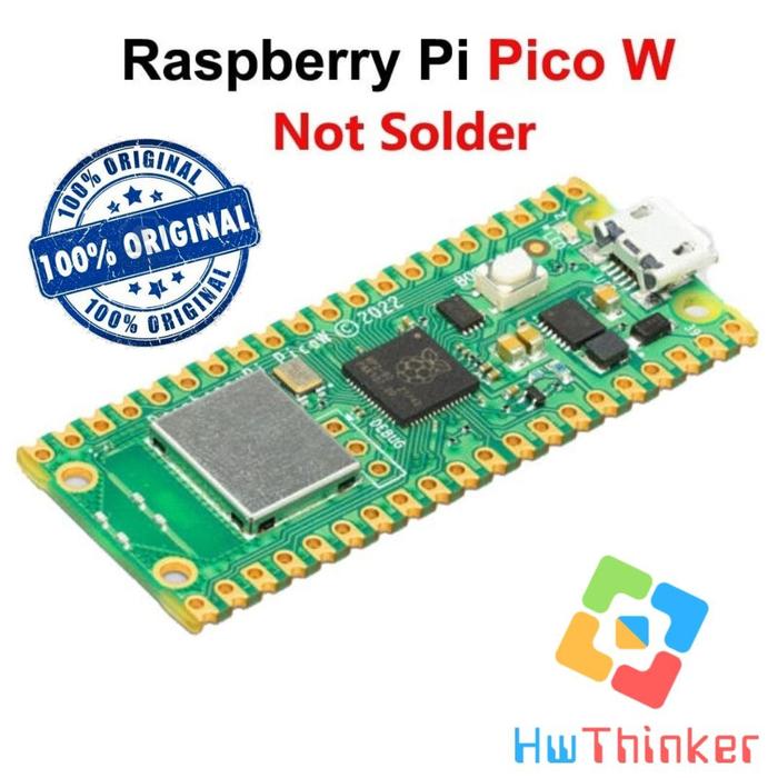 Gambar Raspberry Pi Pico-W PicoW RP2040 WIFI ARM Board MicroPython - PICO-W dari HwThinker undefined Tokopedia