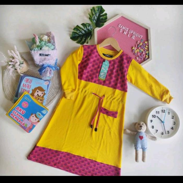 Gambar GAMIS UPRIGHT/GAMIS ANAK PEREMPUAN cuci gudang 50 ribu aja - Kuning, L dari Adien-Collection undefined Tokopedia