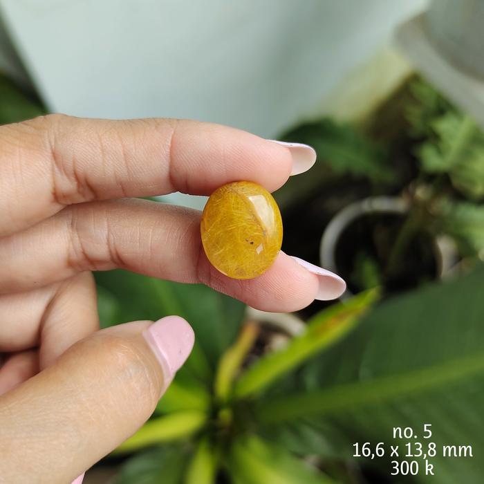 Gambar Natural Batu Permata Kecubung Rambut / Serat Emas Kualitas Super - kuning 5 dari Zu Jewellery undefined Tokopedia