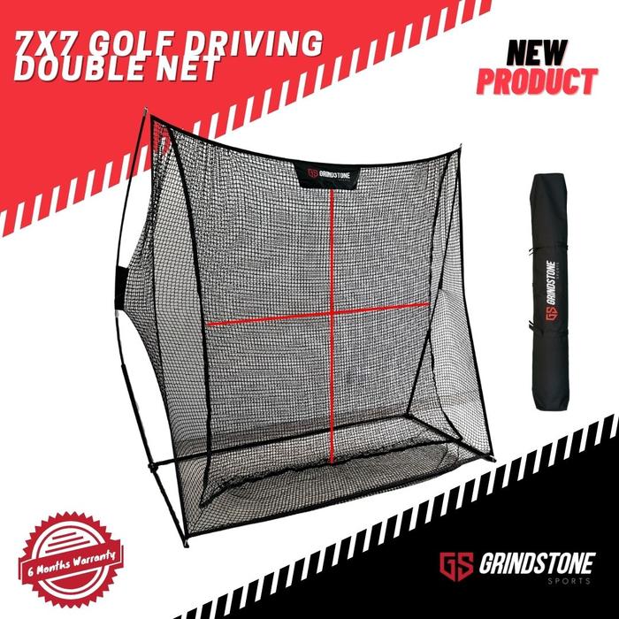 Gambar 7'X7' Golf Driving Double Net (Jaring Golf Net Portable Golf) - Standard dari Grindstone Sports undefined Tokopedia