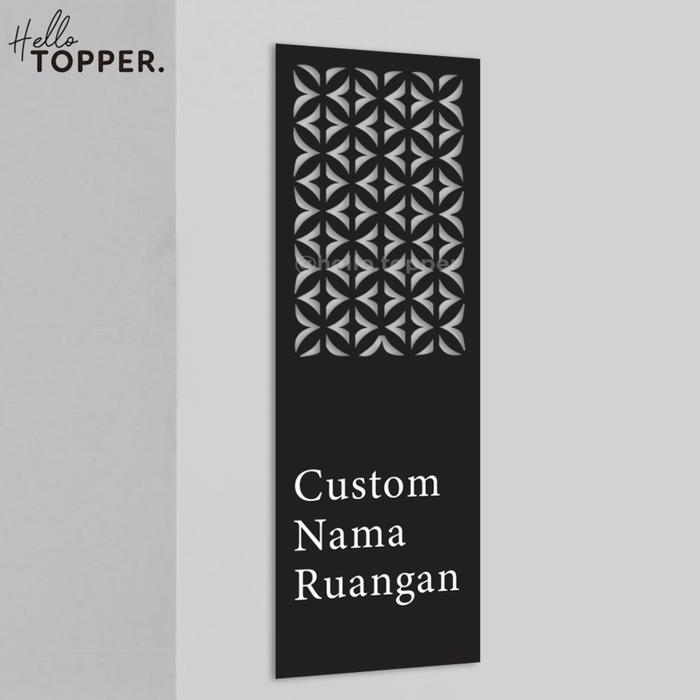 Gambar Custom Tulisan Sign Papan Nama Kantor Office Door Signage Acrylic - Hitam, 30x10 dari Hello.Topper undefined Tokopedia