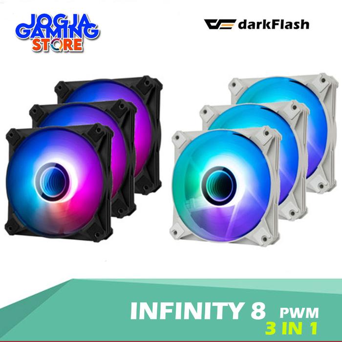 Gambar DARKFLASH INFINITY 8 A-RGB Fan [3 Fan] - Putih dari Jogja Gaming Store undefined Tokopedia
