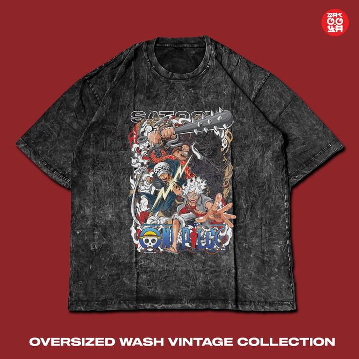 Gambar Kaos One Piece Luffy Gear 5 Law Emperor Kaido Vintage Oversize Washed - M dari Sablon Satuan Surabaya undefined Tokopedia