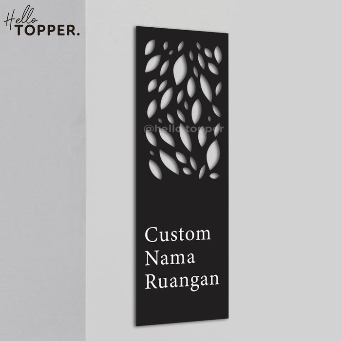 Gambar Custom Tulisan Sign Akrilik Office Nama Ruang Kantor Room Acrylic Sign - Hitam, 40x20 dari Hello.Topper undefined Tokopedia
