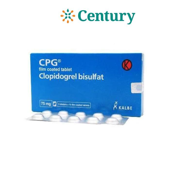 Gambar CPG 75 MG TABLET 10'S /CLOPIDOGREL/PENGENCER DARAH dari Apotik Century undefined Tokopedia